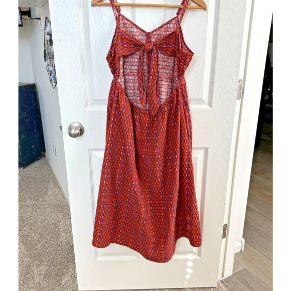 universal thread xl sleeveless dress red orange summer casual brunch outfit - Picture 2 of 5